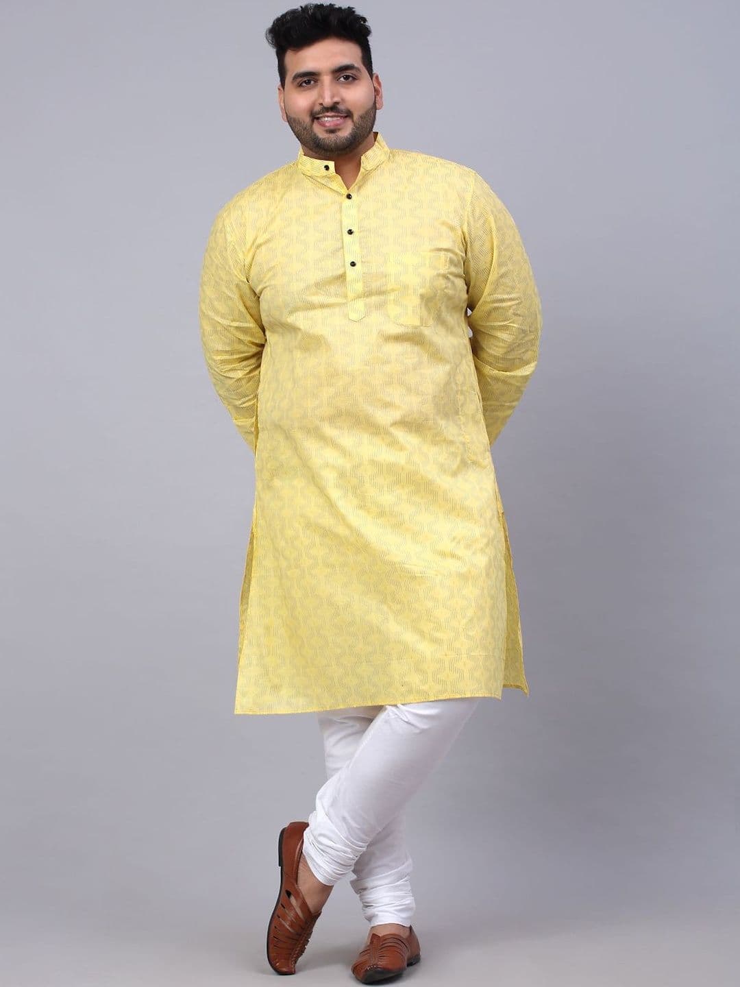 KLOTTHE Printed Cotton Mandarin Collar Kurta - view 1