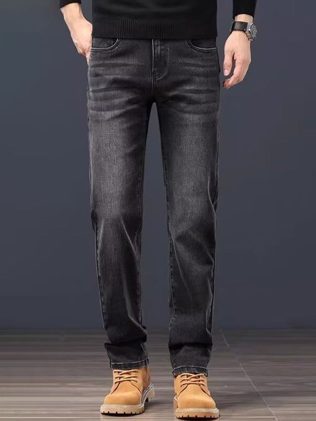 StyleCast x Revolte Men Slim Fit Mid-Rise Light Fade Jeans - view 1