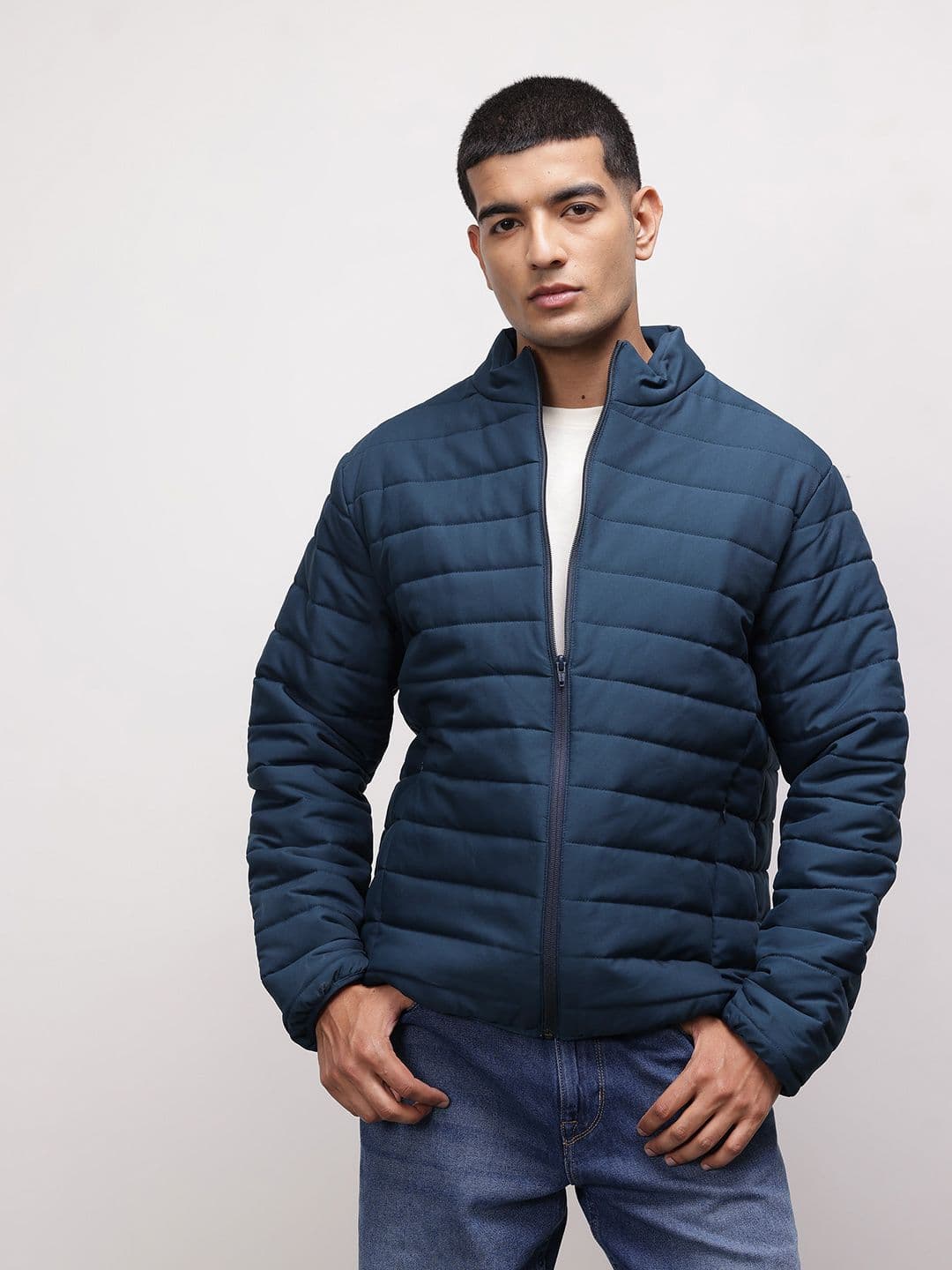 ether Mock Collar Padded Jacket - view 1
