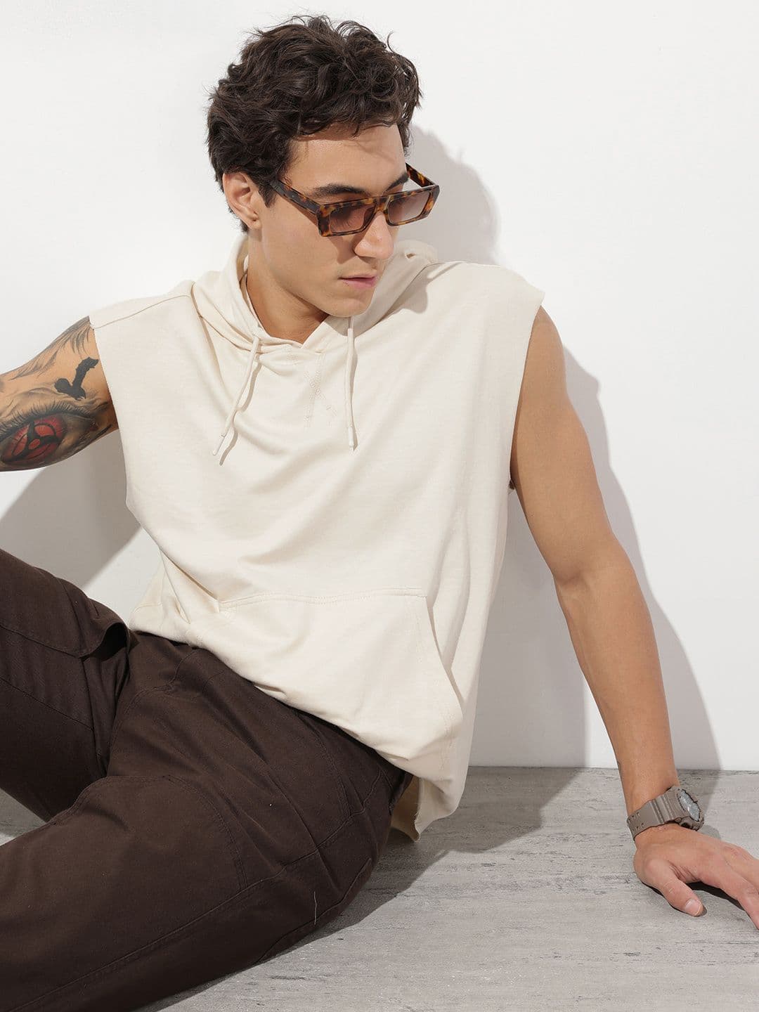 The Roadster Life Co. Relaxed Fit Sleeveless Hooded Sweatshirt - view 1