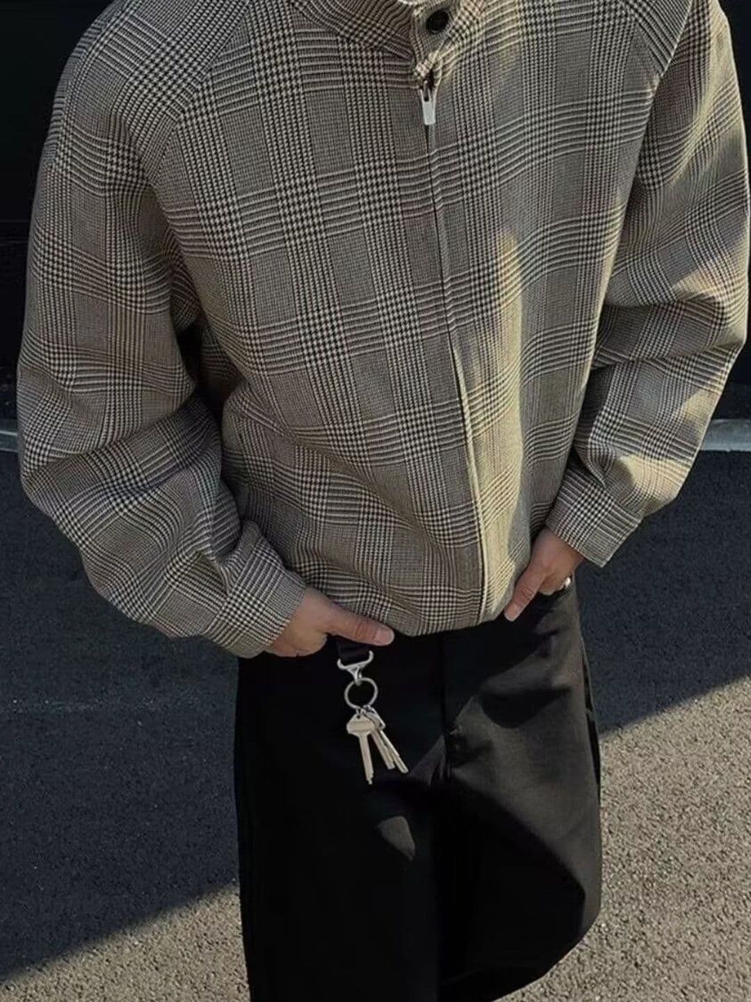 Mast & Harbour Men Checked Bomber Jacket - view 1
