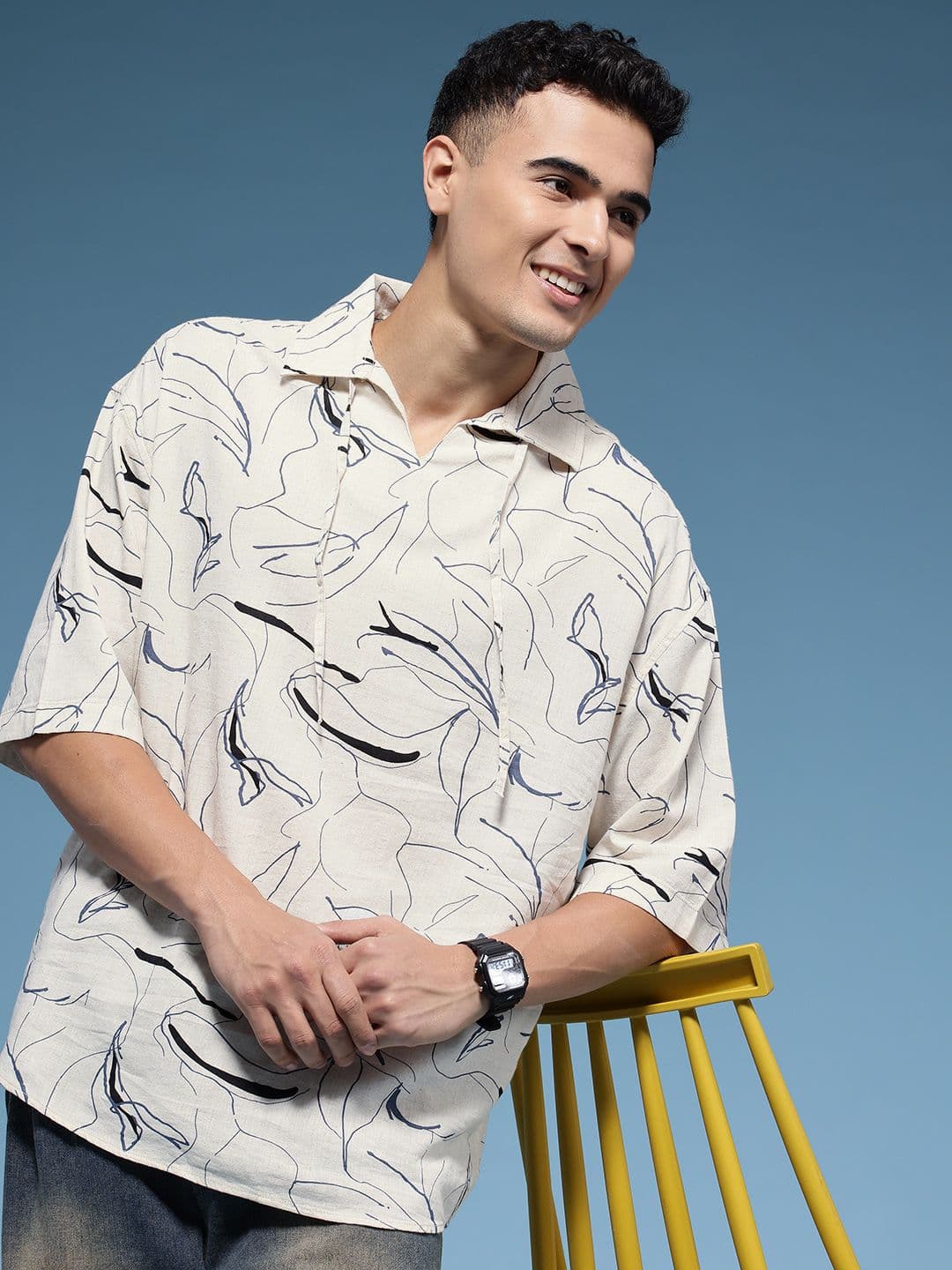 HERE&NOW Relaxed Fit Abstract Printed Casual Shirt - view 1