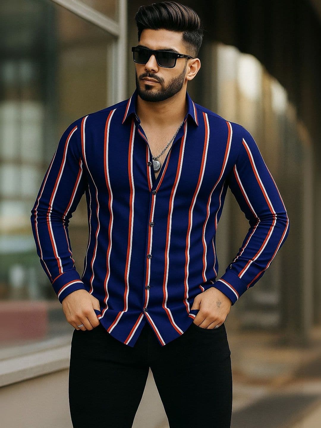 COMBRAIDED Men Striped Casual Shirt - view 1
