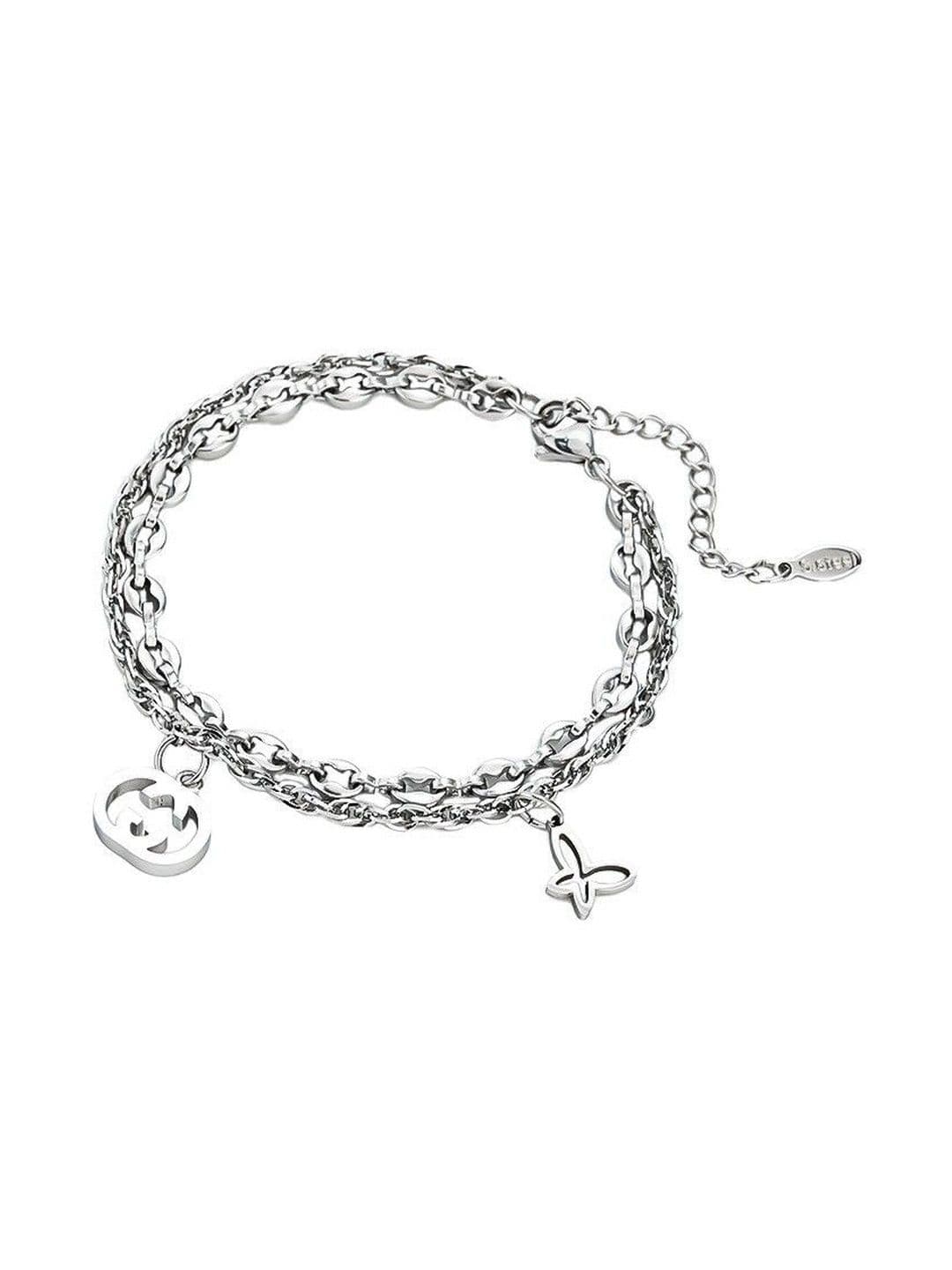StyleCast x Revolte Men Handcrafted Silver-Plated Link Bracelet - view 1