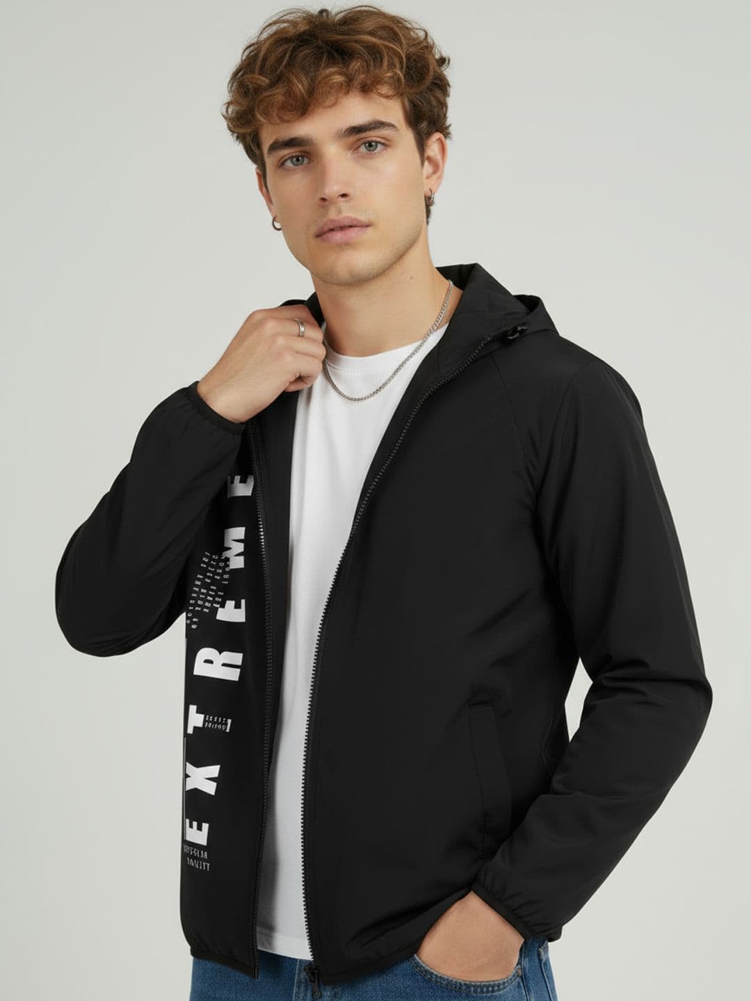 glitchez Printed Hooded Jacket - view 1