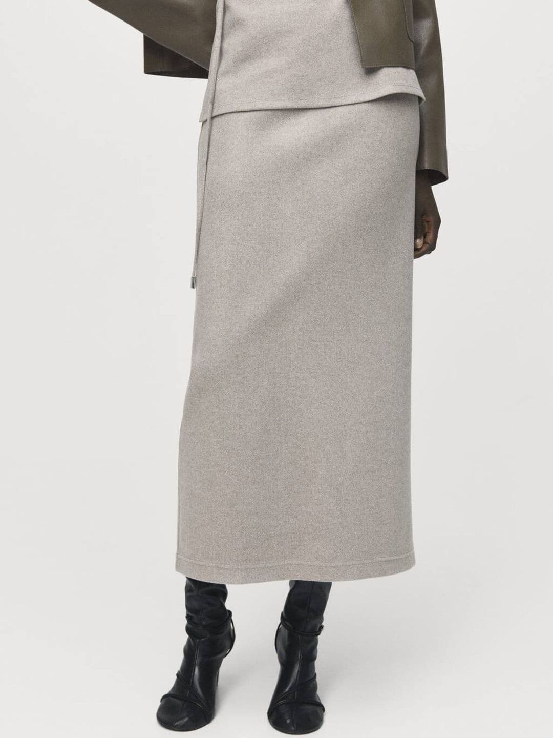 MANGO Back Slit Maxi Skirt - view 1