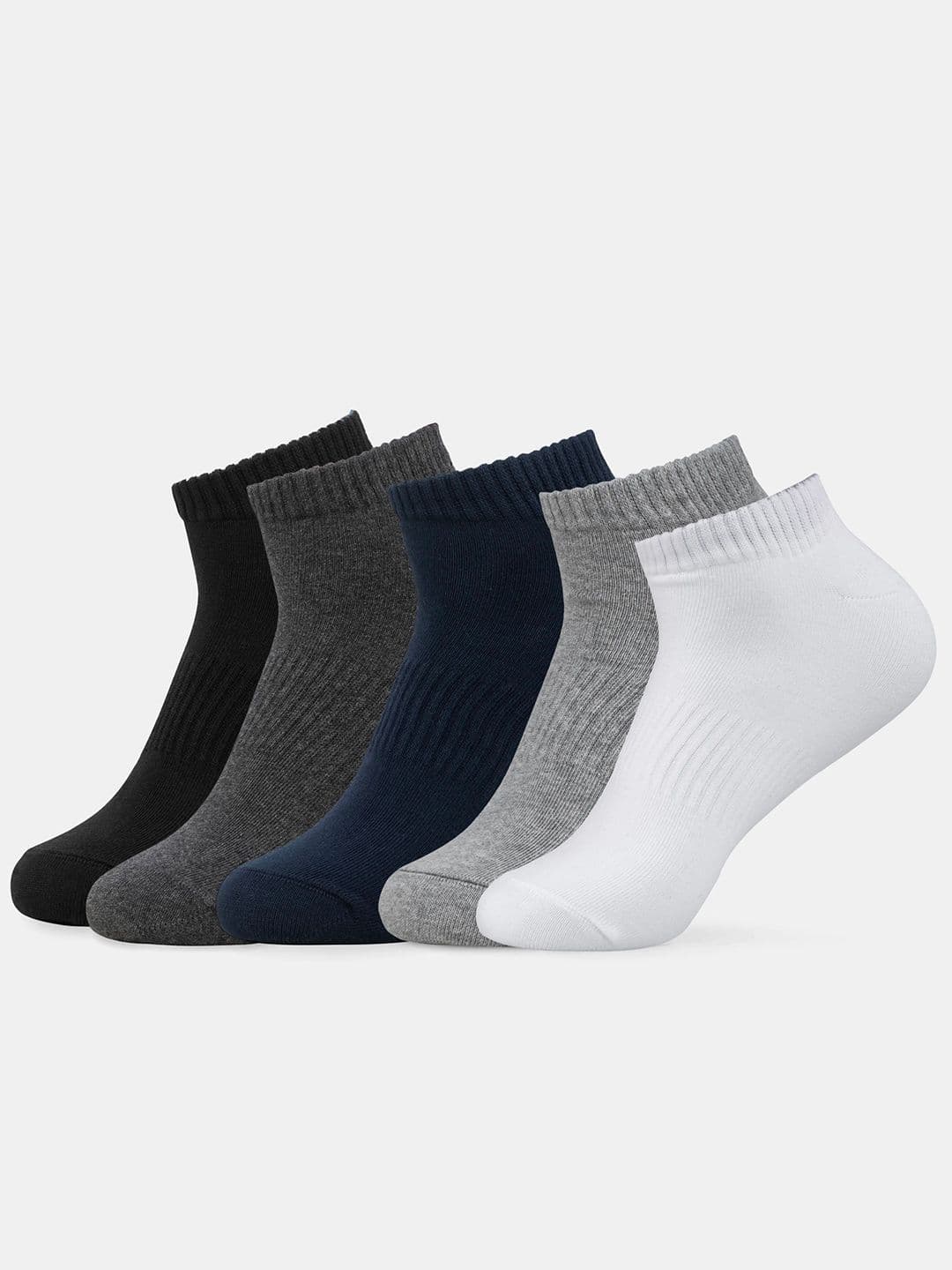 Jockey Pack Of 5 Compact Cotton Elastane Low Show Socks With Stayfresh Treatment - 7097 - view 1