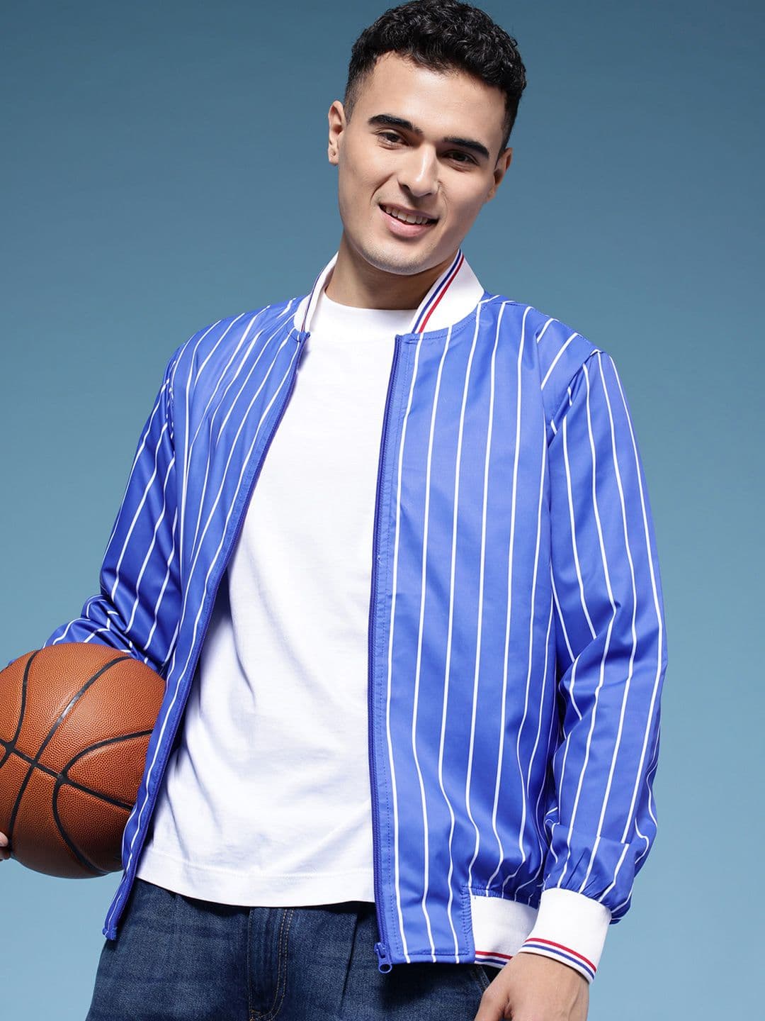 HERE&NOW Striped Bomber Jacket - view 1