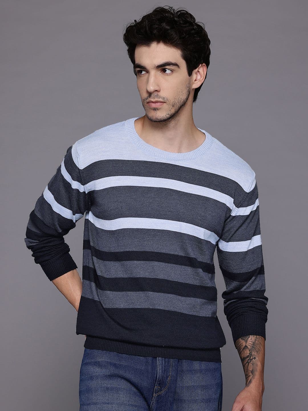 Raymond Self Striped Pullover