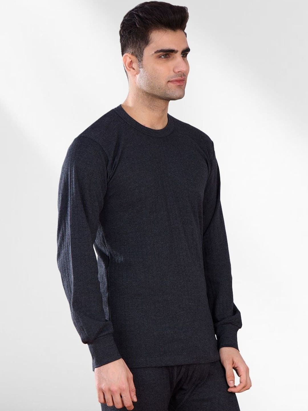 LUX VENUS Ribbed Round-Neck Thermal Top - view 1