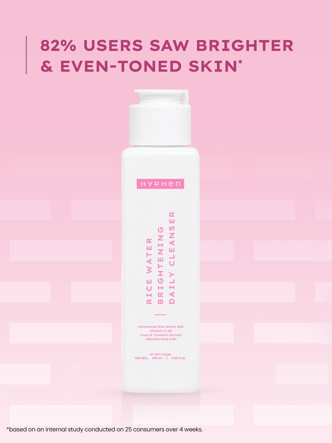 Hyphen Rice Water Brightening Daily Cleanser To Brighten Skin & Reduces Dark Spots - 100ml - view 1