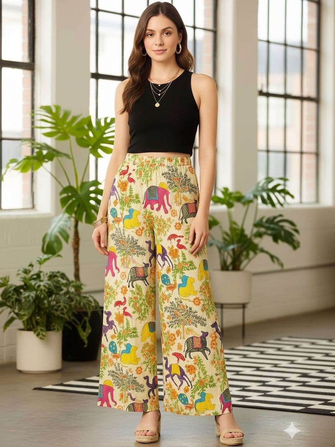Vagisha Women Ethnic Motifs Printed Ethnic Palazzos - view 1