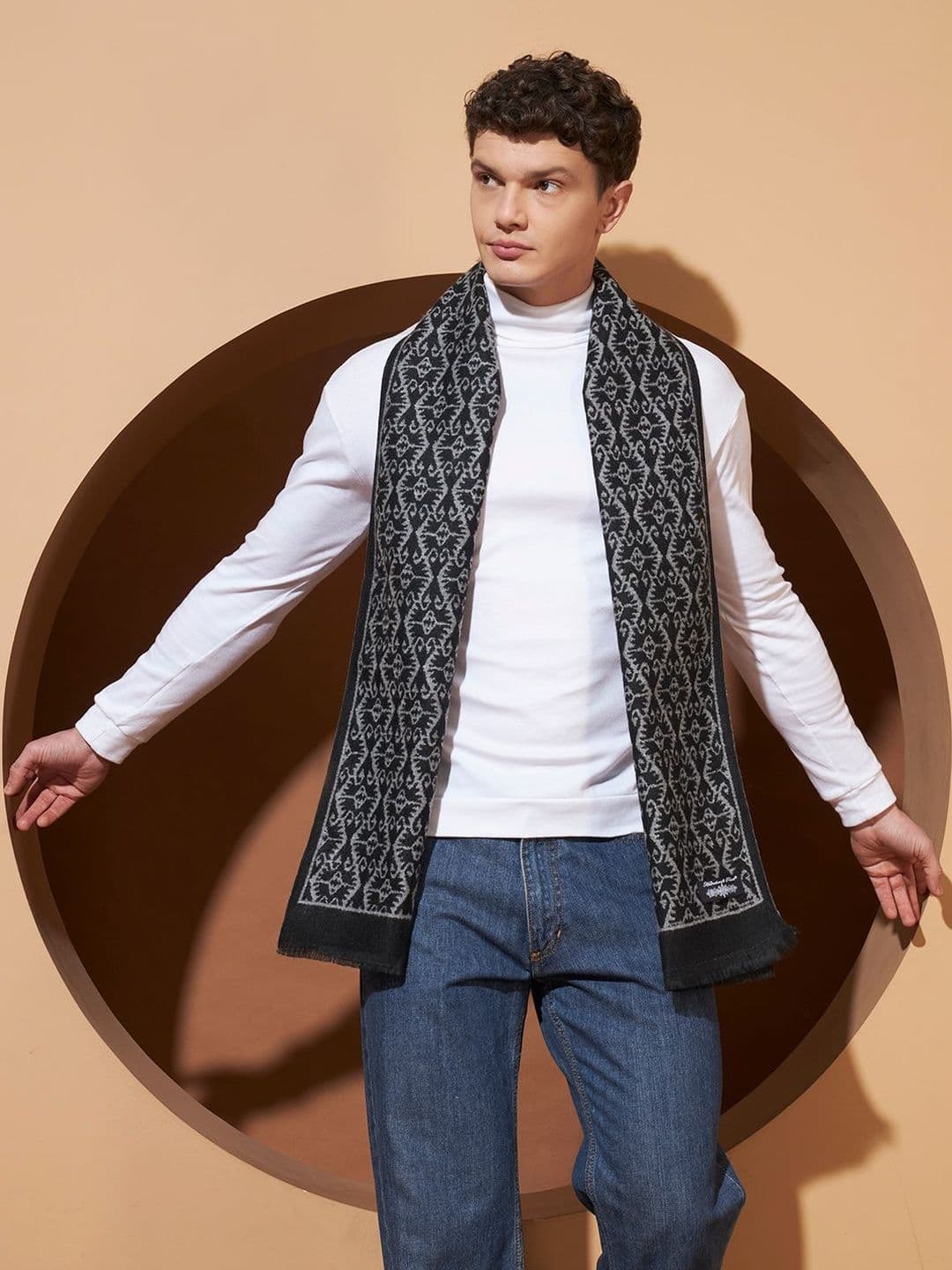 HANDICRAFT PALACE Men Self Design Merino Wool Mufflers - view 1