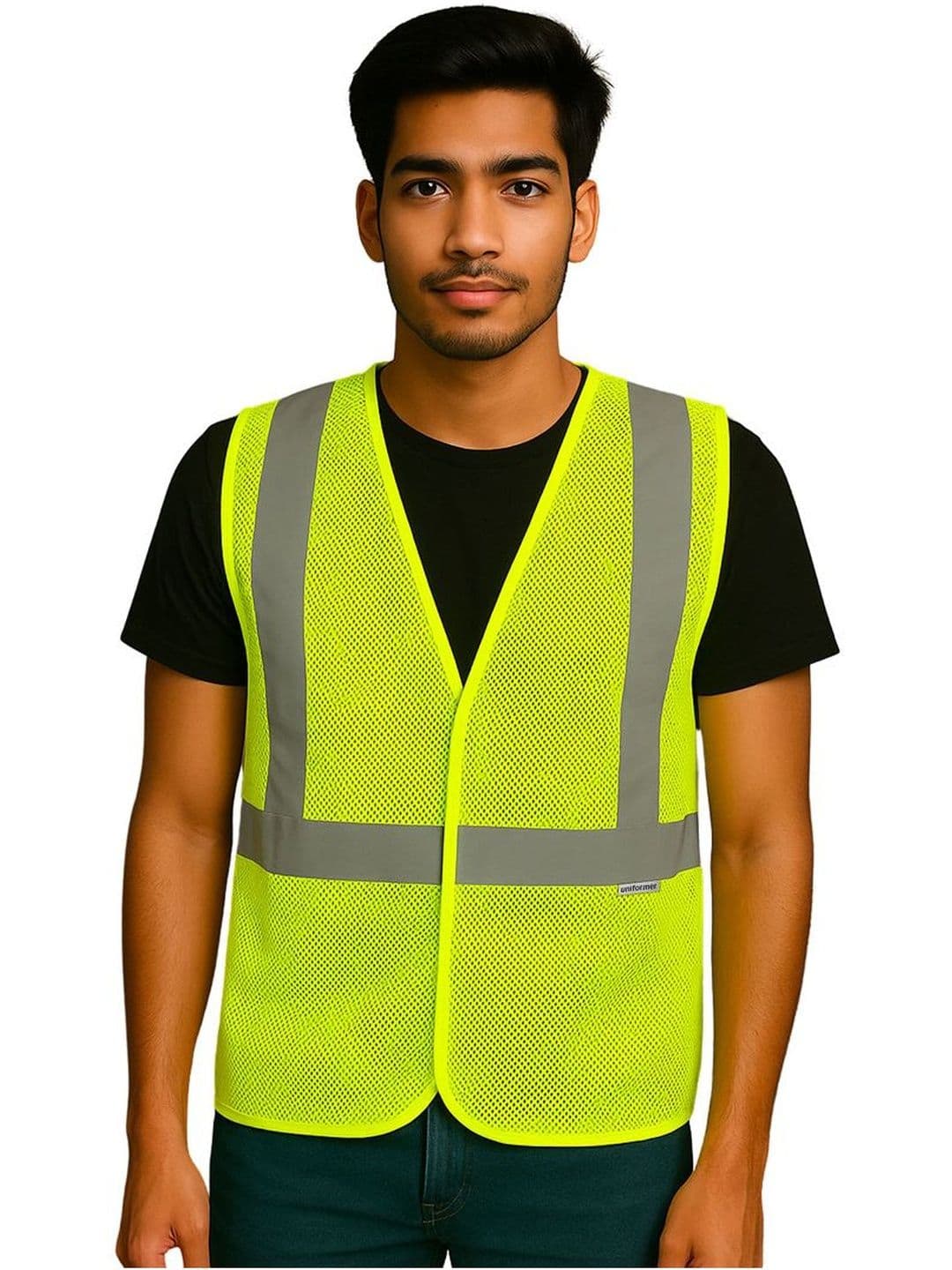uniformer Men Reflective Strip Woven Jacket - view 1