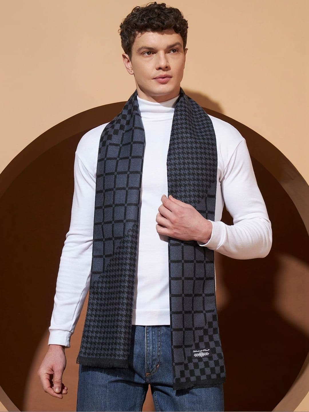 HANDICRAFT PALACE Men Checked Merino Wool Mufflers - view 1