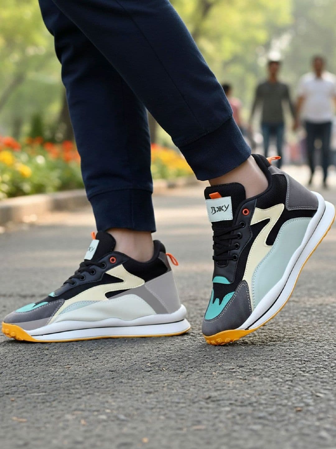 Bxxy Men Multi-Color Lace-Up Hidden Height Increasing Sneaker Shoes - view 1