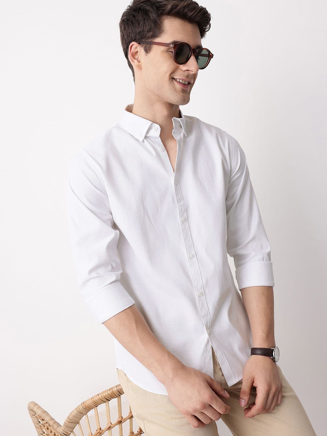 Mast & Harbour Cotton Linen Casual Shirt - view 1