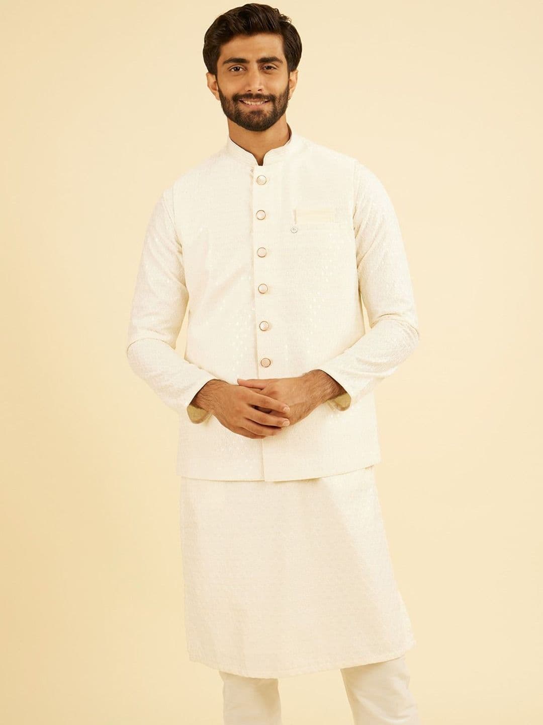 Manyavar Embroidered Nehru Jacket - view 1