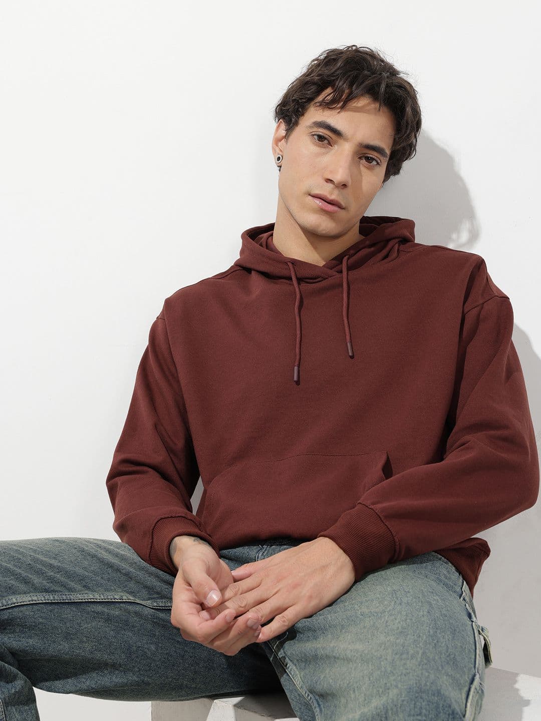 The Roadster Life Co. Oversized Embroidered Hooded Sweatshirt - view 1