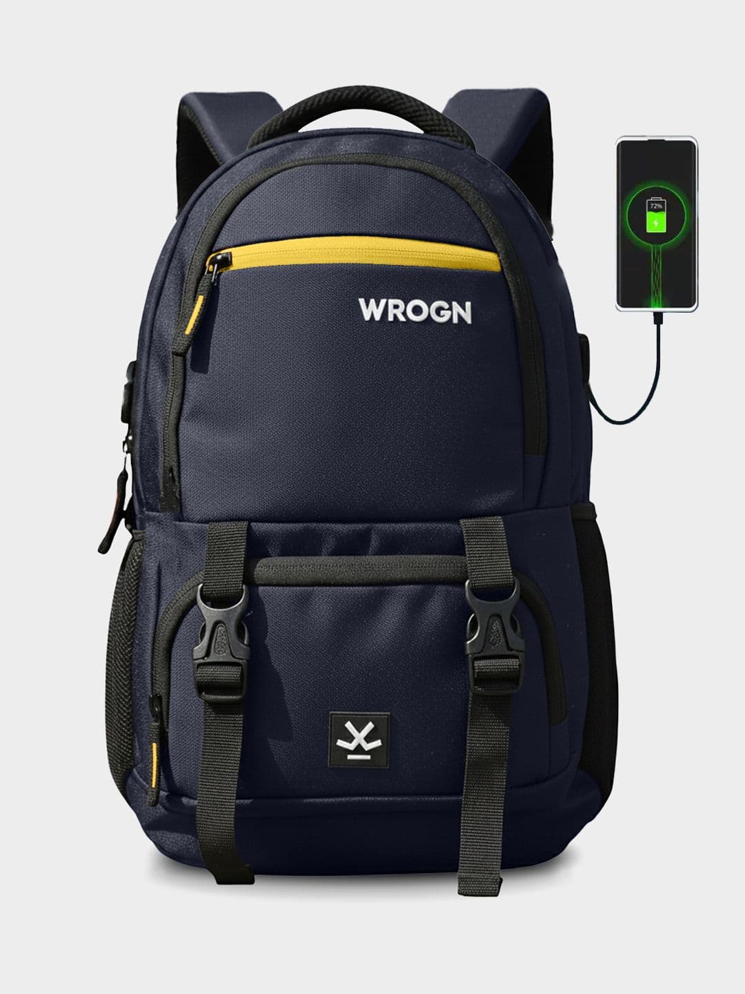 WROGN ASHPER Ergonomic Water Resistant Backpack with USB Charging Port & Rain Cover 31L - view 1