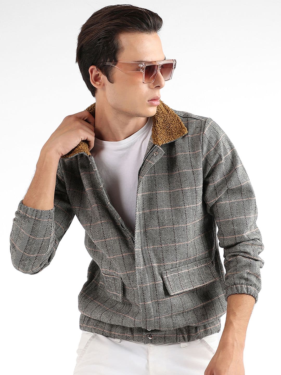 CAHOOT Men Checked Lightweight Bomber Jacket - view 1