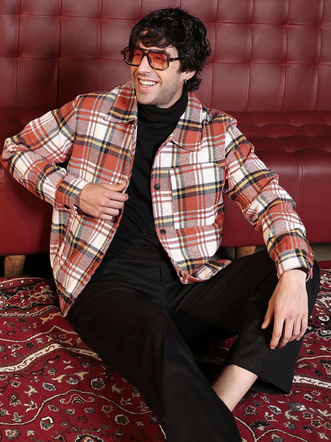 CAHOOT Men Checked Lightweight Bomber Jacket - view 1