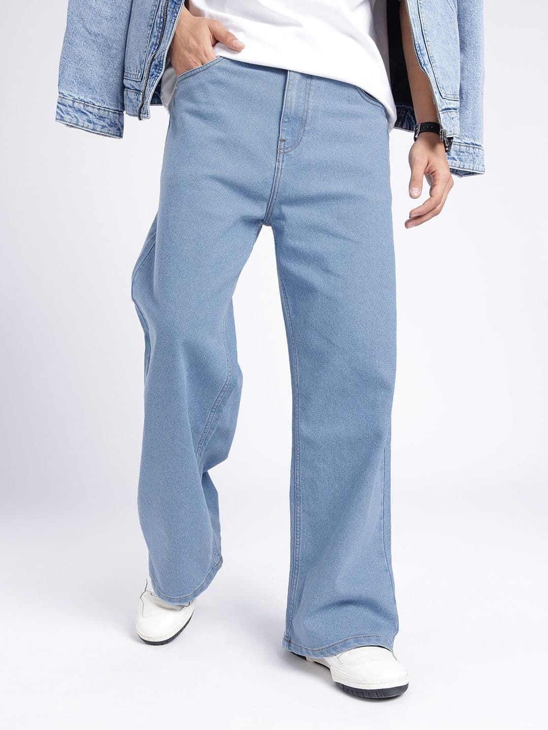 glitchez Men Bootcut Light Fade Stretchable Jeans - view 1