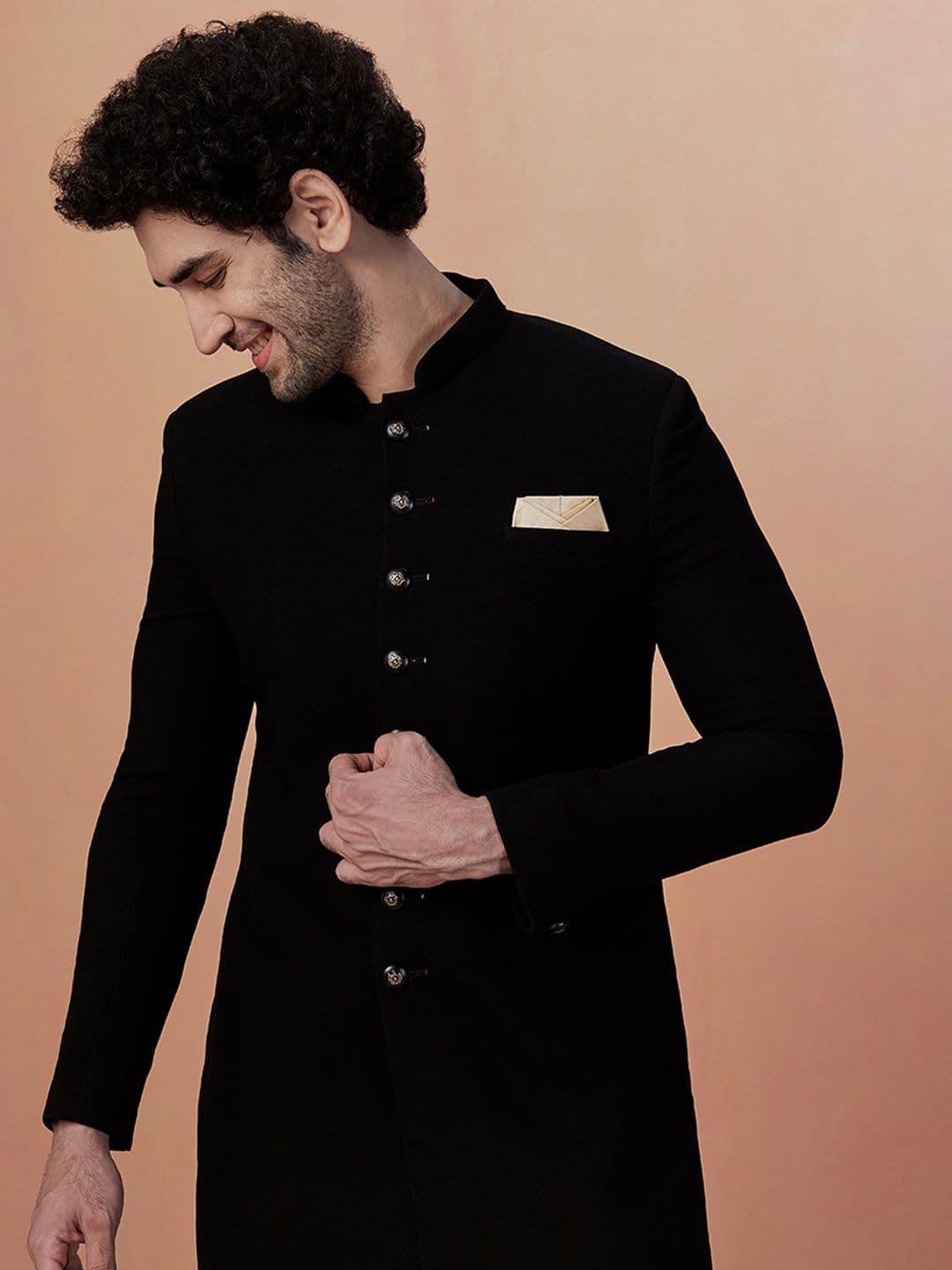 Manyavar Self-Design Traditional Indo Western Sherwani Set