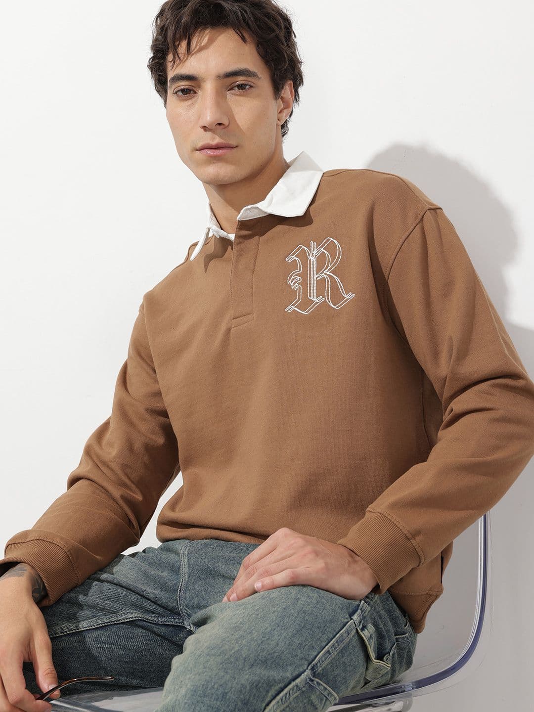 The Roadster Life Co. Relaxed Fit Embroidered Sweatshirt - view 1