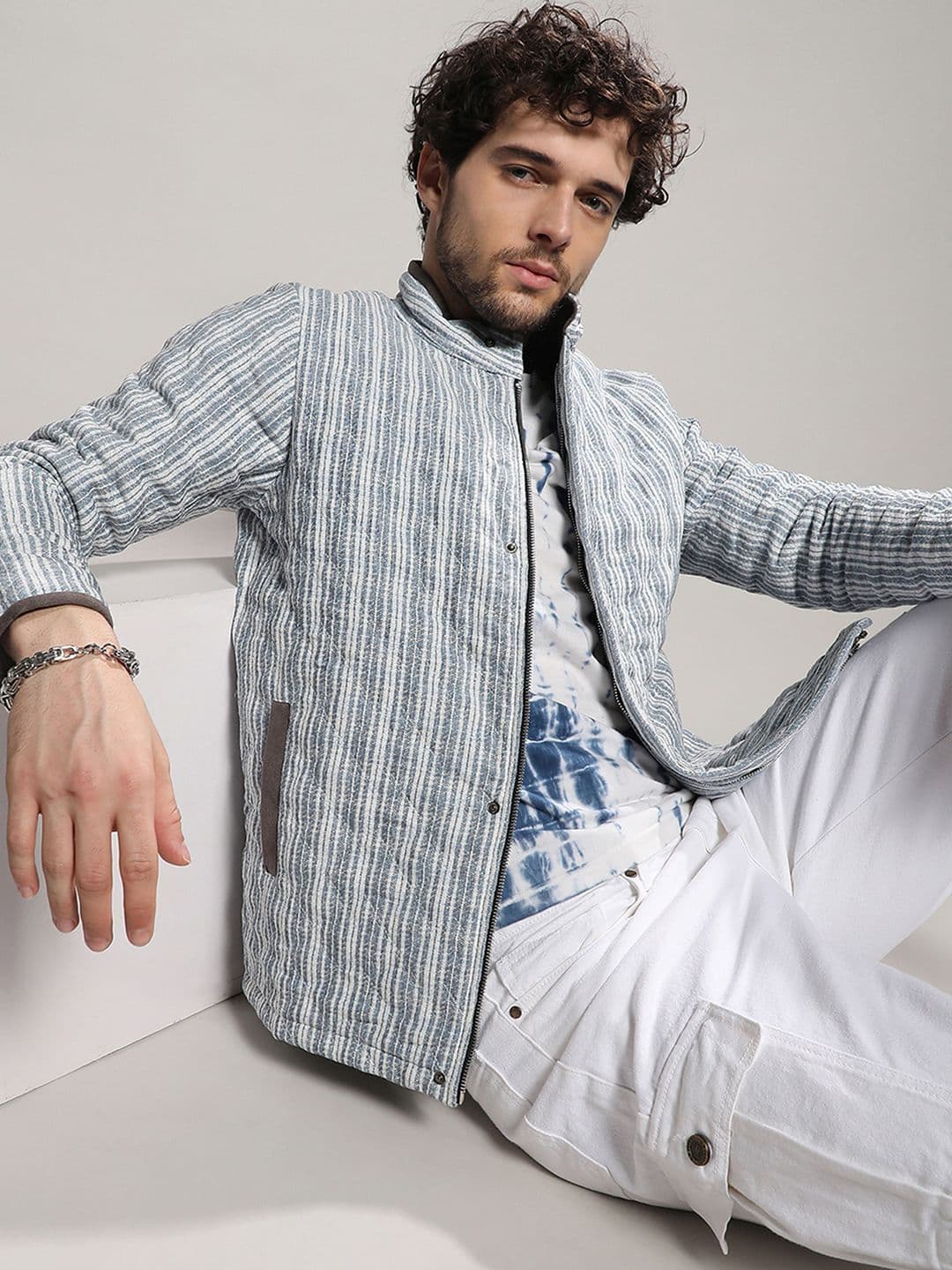 CAHOOT Men Striped Lightweight Quilted Jacket - view 1