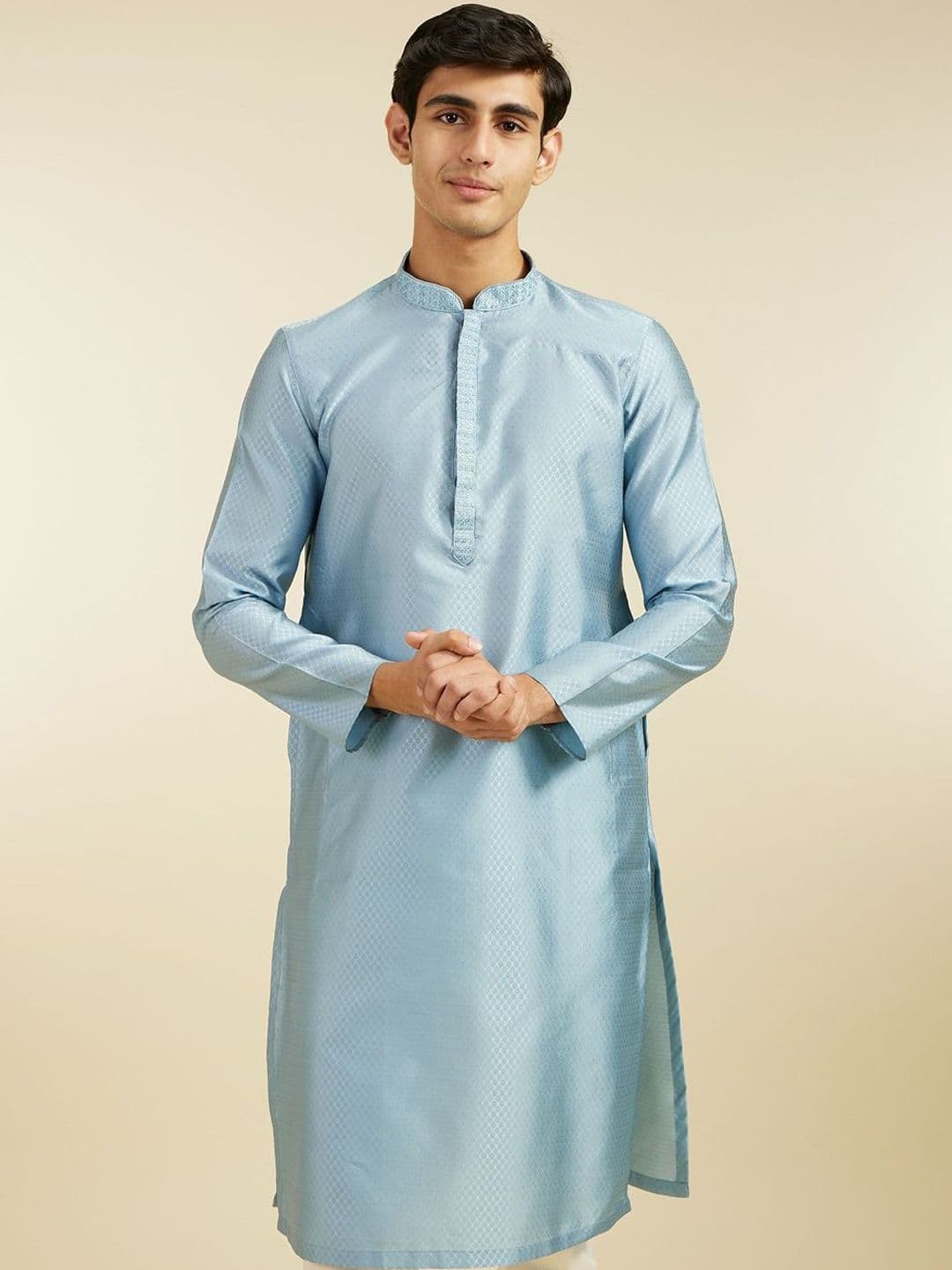 Diwas by Manyavar Ethnic Motifs Woven Design Straight Kurta - view 1