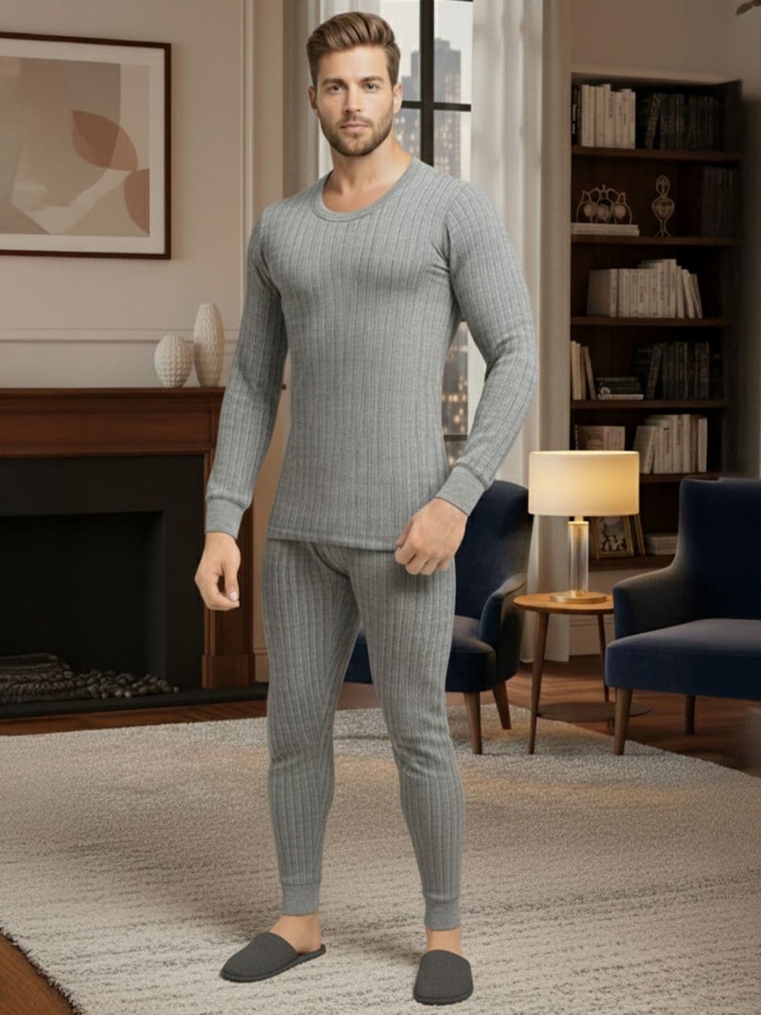 Lux Cozi Men Round Neck Thermal Set - view 1