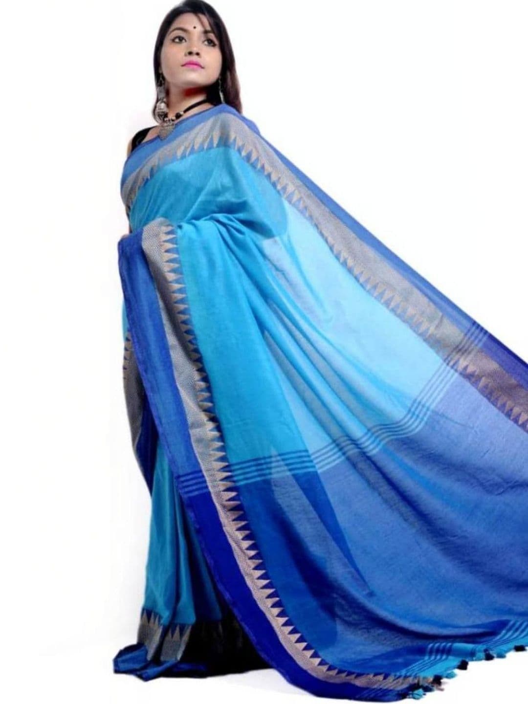 sourav biswas Woven Design Pure Cotton Saree - view 1