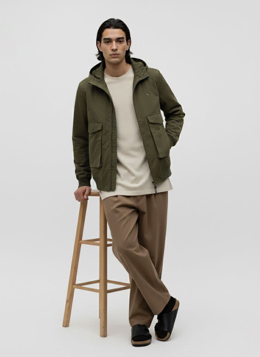 Mr Bowerbird Hooded Bomber Jacket - view 1