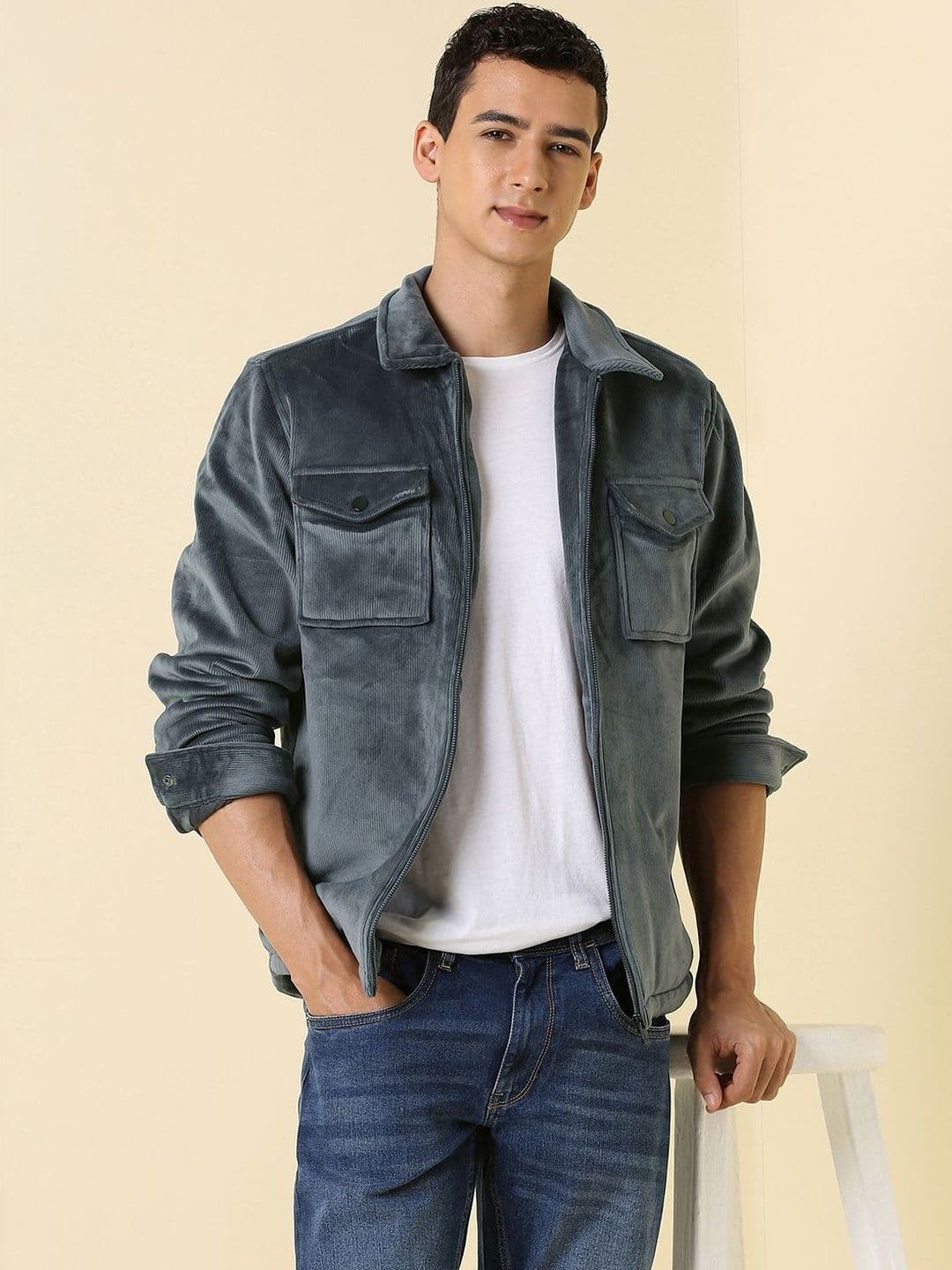 Allen Solly Men Open Front Jacket - view 1