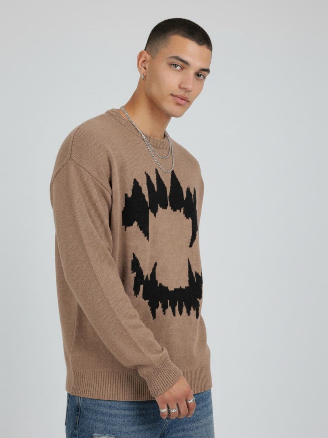 glitchez Men Abstract Relaxed Pullover - view 1
