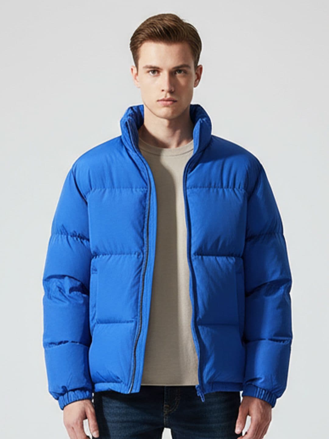StyleCast x Revolte Men Mock Collar Solid Casual Parka Jacket - view 1