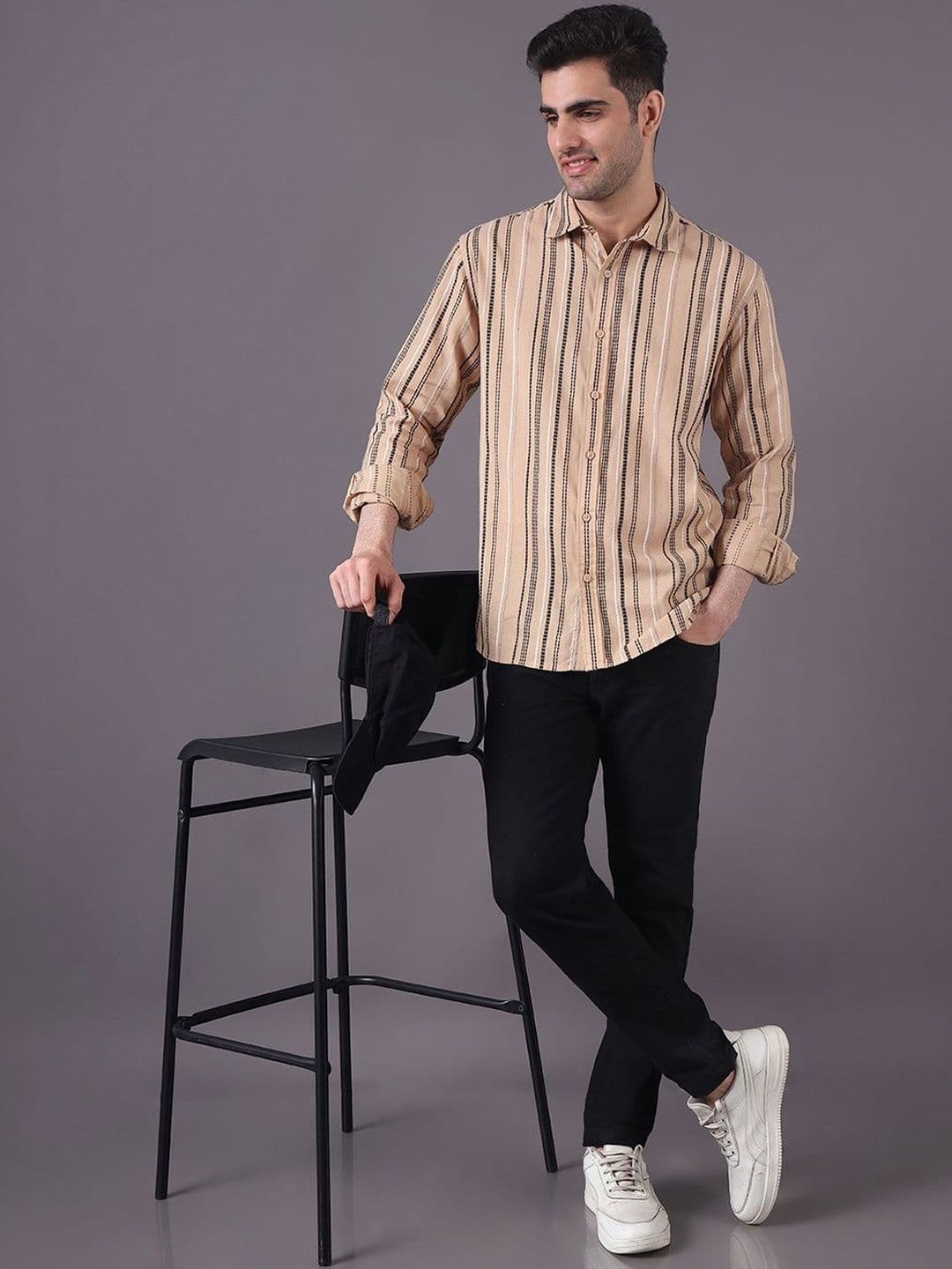 URBAN SCOTTISH Men Striped Casual Shirt - view 1