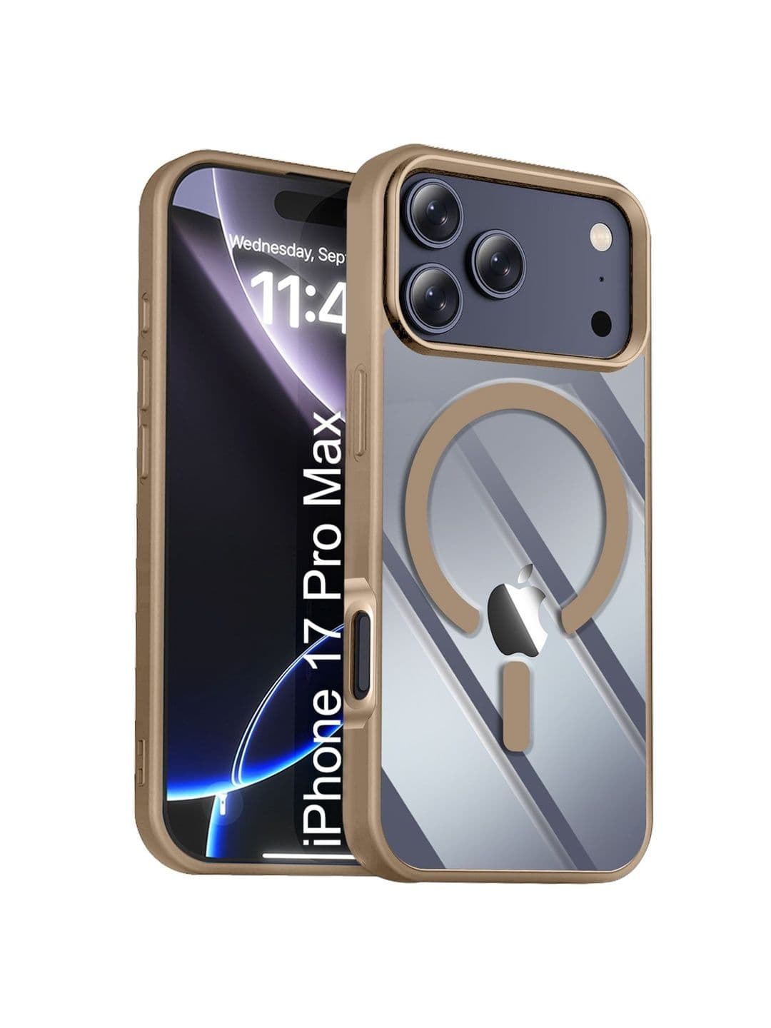Luxury Kase Solid Printed iPhone 17 Pro Max Back Case Mobile Accessories