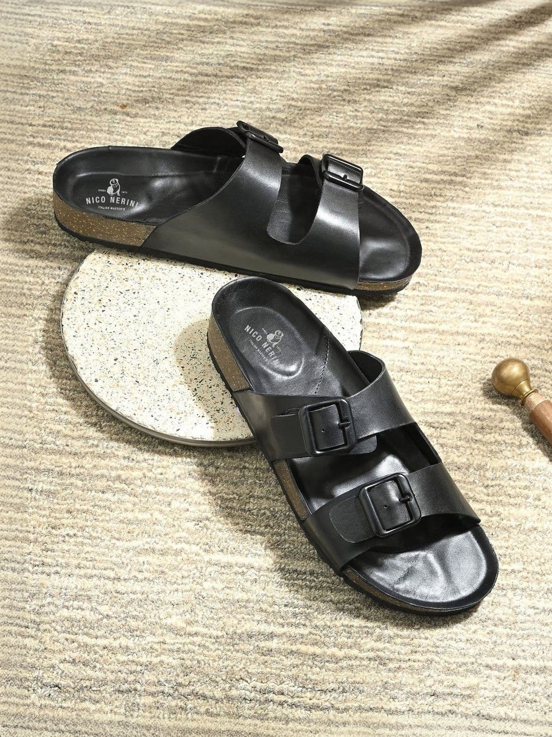 NICO NERINI Men Leather Comfort Sandals - view 1