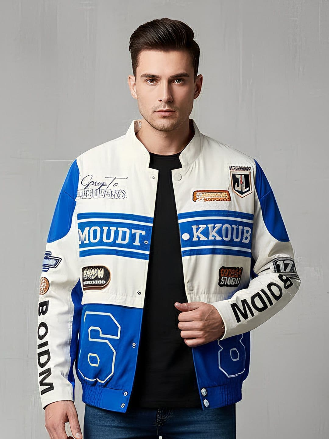 StyleCast x Revolte Men Regular Sports Graphic Jacket