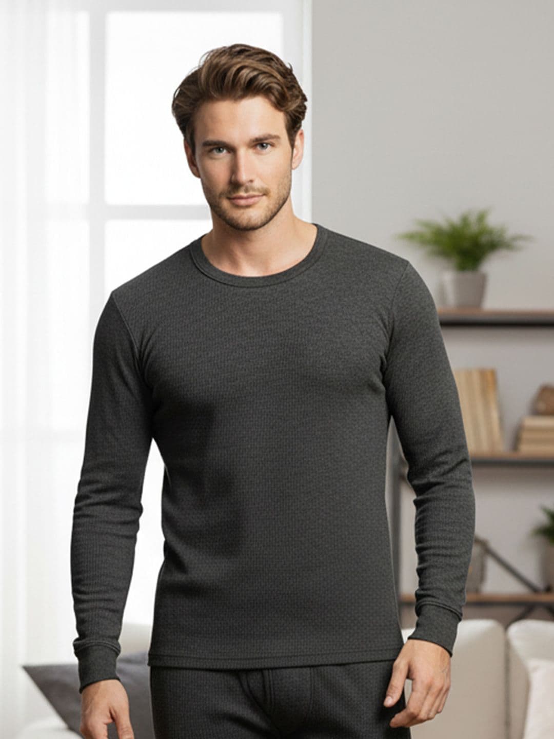Lux Cozi Men Round Neck Long Sleeves Thermal Tops - view 1