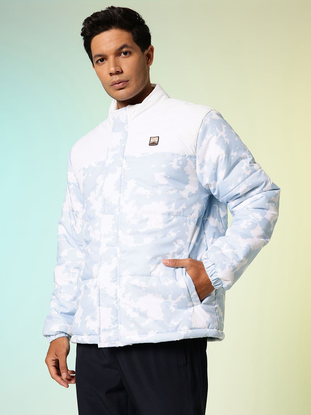 HRX by Hrithik Roshan Abstract Printed Outdoor Puffer Jacket - view 1
