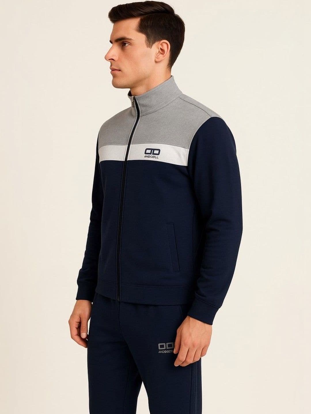 ADAM PHILLIP INDIA Men Colourblocked Training or Gym Sporty Jacket - view 1