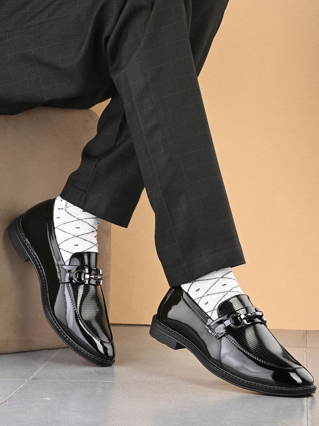HERE&NOW Men Black Slip On Formal Loafers - view 1