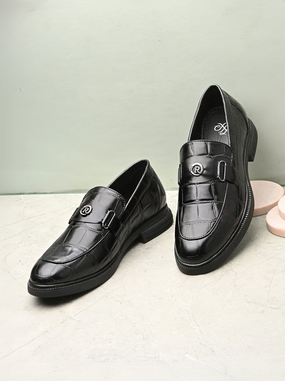 House of Pataudi Men Round Toe Slip-On Loafers Formal Shoes - view 1