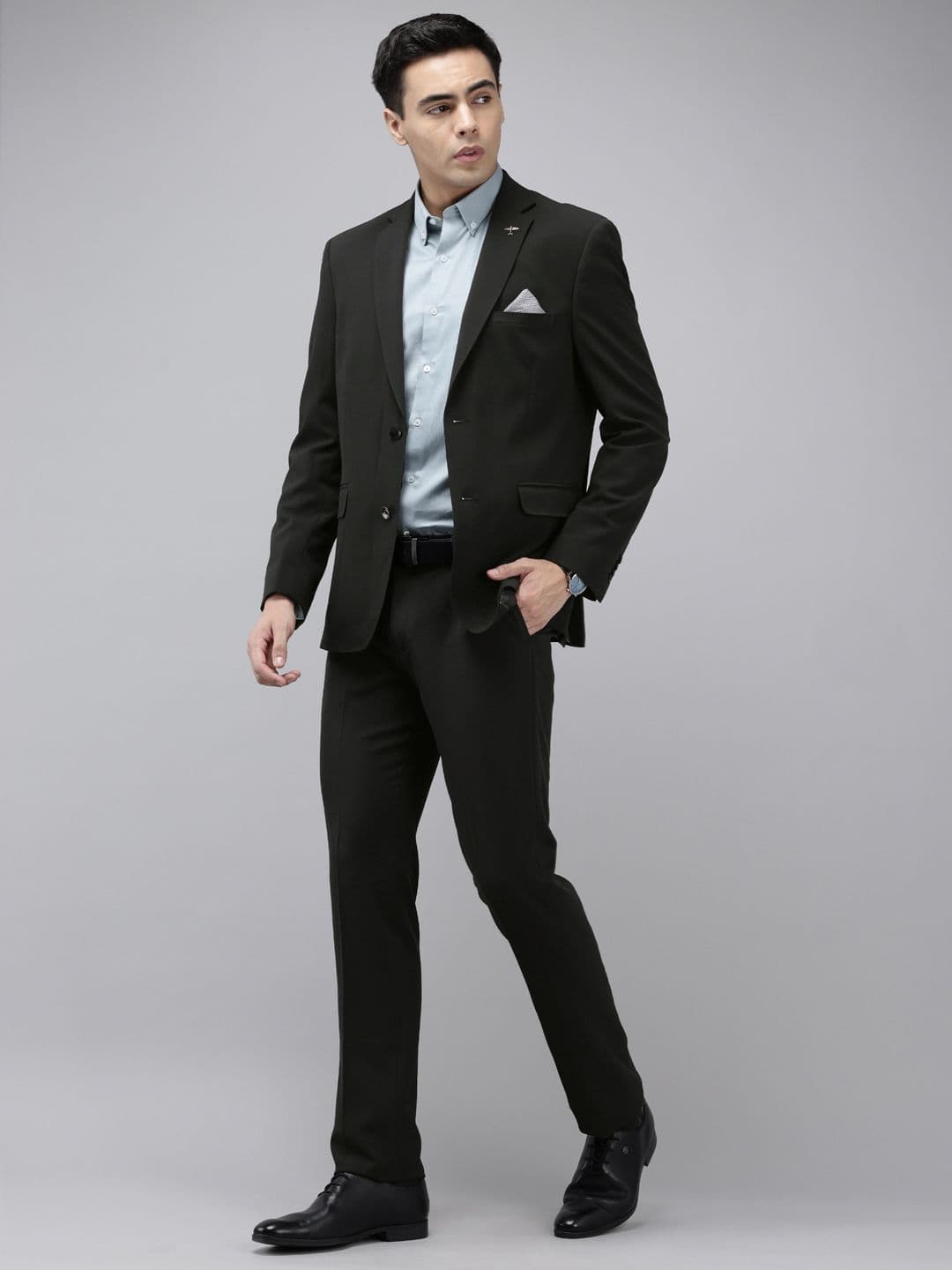 Theme Slim Fit Notched Lapel Collar Single Breasted Formal 2-Piece Suit - view 1