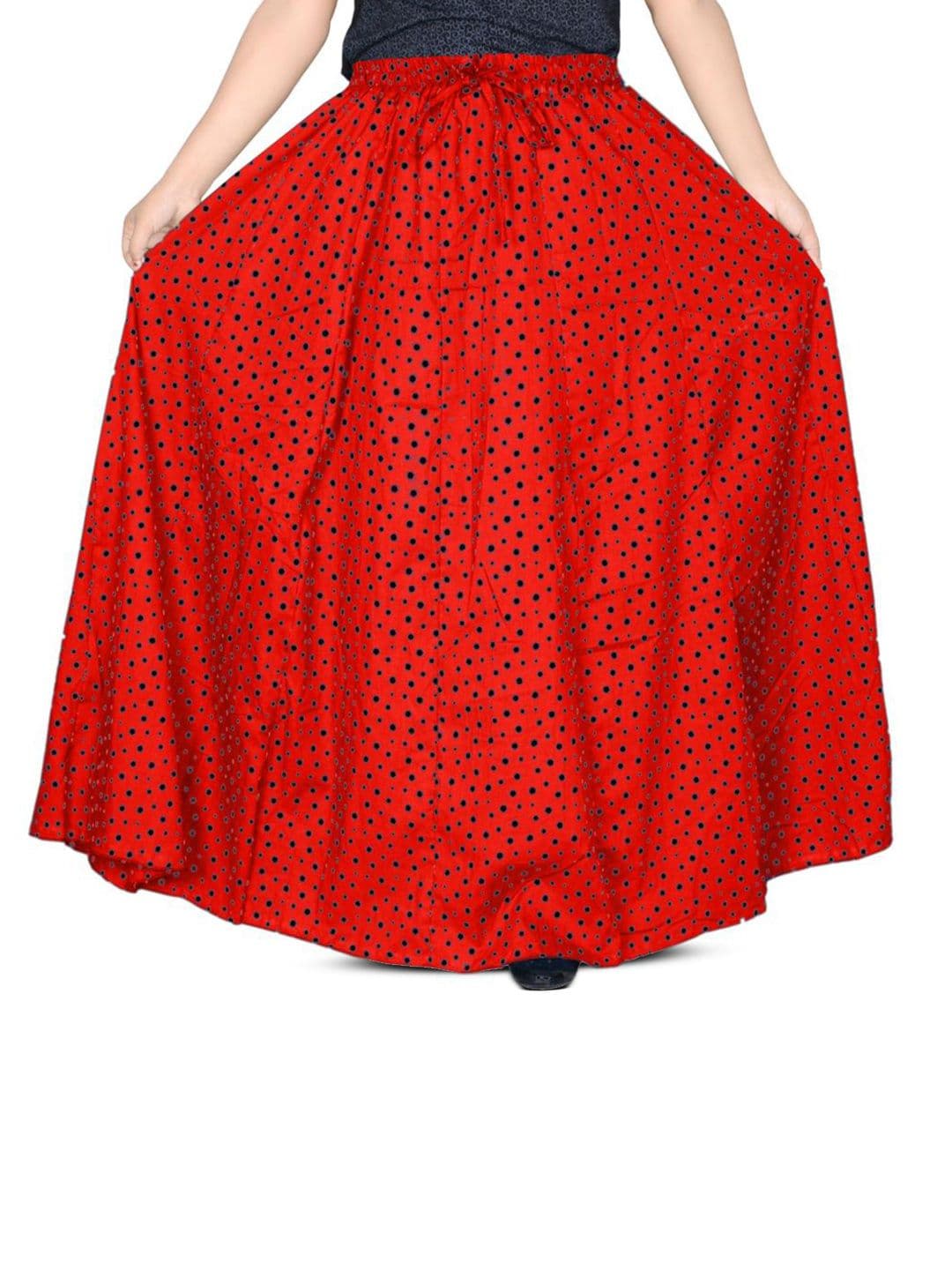 Sttoffa Women Cotton Polka Dot Printed Skirt - view 1