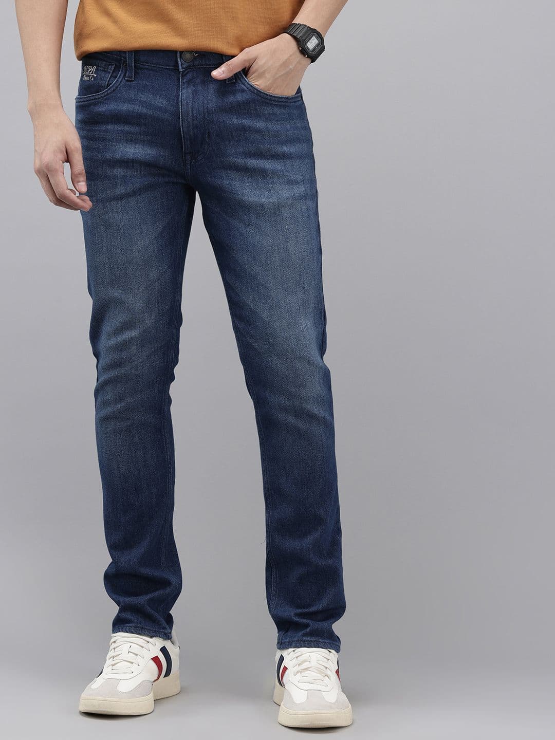 U.S. Polo Assn. Denim Co. Men Brandon Slim Tapered Fit Light Fade Stretchable Jeans - view 1