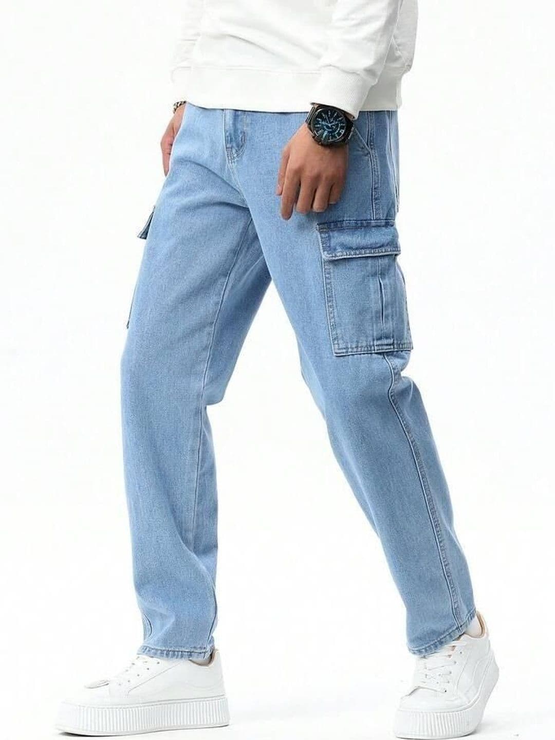 Niffar Fashion Men High-Rise Light Fade Stretchable Jeans - view 1